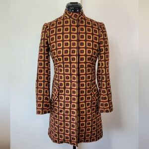 Colour•Eighteen Geometric Wool Coat